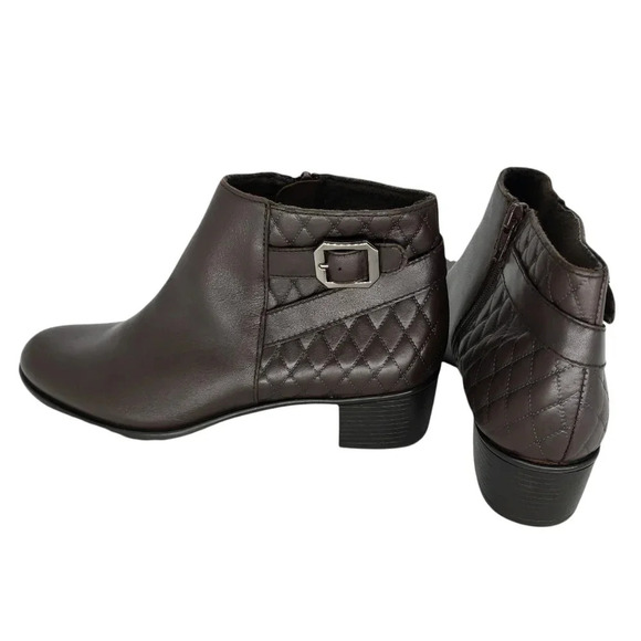 Munro Ankle Boots Bootie Jolynn Quilted Stack Block Heel - Picture 8 of 12